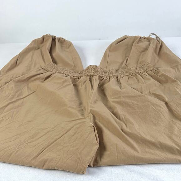Pilcor Anthropologie Beige Tan Cinch Leg Baggy Parachute Pants Joggers Sz M - Picture 6 of 7